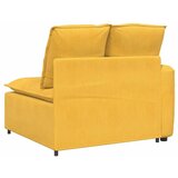  Modularni kauč s naslonom za ruke i jastucima svijetložuti 100 cm - Svjetložuta Kutna sofa | shoptok.hr