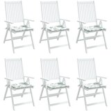  Jastuci za stolice 6 kom s uzorkom lišća 40x40x4 cm od tkanine | shoptok.hr