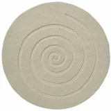 Think Rugs Kremasto bijeli vuneni tepih Spiral, ⌀ 140 cm 696668