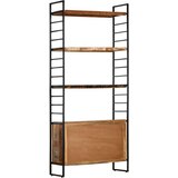 Police za knjige s 4 razine 80 x 30 x 180 cm obnovljeno drvo | shoptok.hr