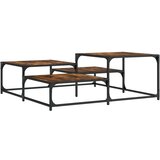 Furnova Klubska mizica dimljeni hrast 107x107x40 cm inženirski les, (21912946) | Shoptok.si