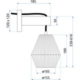 Toolight ZIDNA svjetiljka APP1149-1W Wood | shoptok.hr