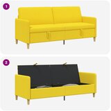 SOFA s pohranom Svijetlo žuta 192 x 78 x 87 cm Poliester | Eponuda.com