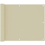 vidaXL Balkonsko platno krem 75x500 cm oksford blago Cene