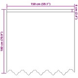 Čipkasta zavjesa sa zavjesama Bijelo 180 x 150 cm Poliester | shoptok.hr