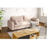 Ropez Bež sedežna garnitura iz rebrastega žameta 220 cm Beata – | Shoptok.si