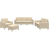  4-dijelni set sofa s jastucima krem od tkanine | shoptok.hr