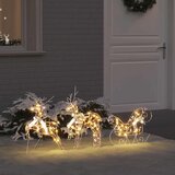  LED Riječni jeleni s 60 LED svjetlima 3 pcs Topla bijela PET | shoptok.hr