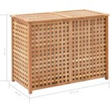 vidaXL Košara za rublje od masivne orahovine 87,5 x 46 x 67 cm | shoptok.hr