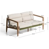 Kave Home Zelen/bež oblazinjen vrtni kavč Menfi – | Shoptok.si