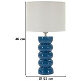 Mauro Ferretti Bijela/plava stolna lampa keramička s tekstilnim sjenilom (visina 46 cm) Torr – | shoptok.hr