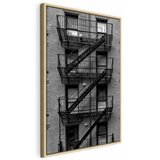  Slika - Emergency Exit (1 Part) Vertical 40x60 U prirodnom drvenom okviru | shoptok.hr