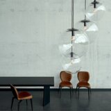Toolight stropna svjetiljka viseća staklena lassi crna 25 cm APP307-1CP | shoptok.hr