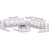  Set vanjskih sofa 9 kom. Bijela i krem Poliester 79 x 79 x 37 cm | Shoptok.si