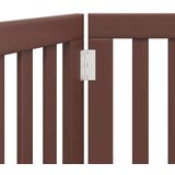 vidaXL Vrata za pse s 3 panela sklopiva smeđa 150 cm od drva topole | shoptok.hr