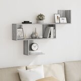 vidaXL Stenska polica siva sonoma 100x15x70 cm inženirski les Cene