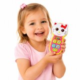  Interactive Baby Phone Kitten Mirror Rattle Lights Sound | Shoptok.si