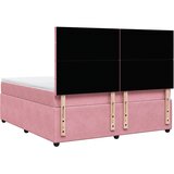  Krevet s oprugama i madracem ružičasti 180x200 cm baršunasti | shoptok.hr