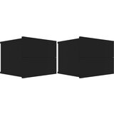 Furnova Nočne omarice 2 kosa črne 40x30x30 cm iverna plošča, (21926350) | Shoptok.si