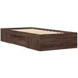 vidaXL Okvir za krevet smeđi hrast 90 x 200 cm od konstruiranog drva | shoptok.hr
