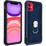 AVIZAR Ovitek za iPhone 11, odporen na udarce, s kovinskim držalom za obrocke - polnocno modra, (20600376) Cene