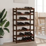  Stalak za vino za 42 boca smeđi od masivne borovine | shoptok.hr