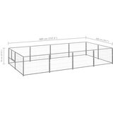  Kavez za pse srebrni 8 m² čelični | shoptok.hr