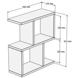 Hanah home Club sto Zet, 45x51.4x17 cm, Siva | Eponuda.ba