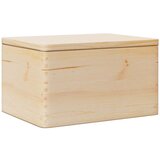 vidaXL Drvena kutija s poklopcem 40x30x23 cm Puno drvo Bor | shoptok.hr