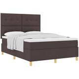 vidaXL Krevet s podnicom i madracem smeđe boje 160x200 cm tkanina Cijene