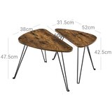  Set od 2 pomoćna stolića ELDUR, braon/crna | Eponuda.com