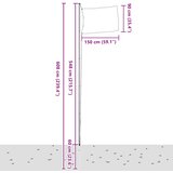 Turska zastava i jarbol 6,08 m aluminijski | shoptok.hr