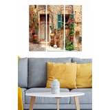 Wallity MDF131617184 multicolor decorative mdf painting (3 pieces) Cene