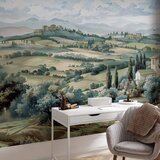  Foto tapeta - Landscape with Green Fields and Trees Tuscan Sunny View 100x70 Premium | shoptok.hr
