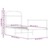 vidaXL Posteljni okvir brez vzmetnice 80x200 cm rjav hrast inž. les | Shoptok.si