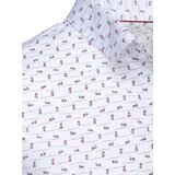 DStreet Koszula męska casualowa biała w strzałki | Shoptok.si
