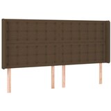  Krevet box spring s madracem LED tamnosmeđi 160x200 cm tkanina | shoptok.hr