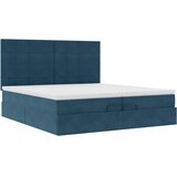  Ottoman krevet s madracima i LED diodama tamnoplavi 200x200 cm baršun | shoptok.hr