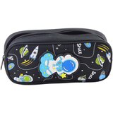  School Pencil Case Space Cosmonaut Two Pockets Black | Shoptok.si