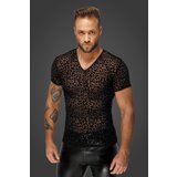 Noir Handmade H071 Leopard Flock V-Neck T-Shirt S Cene