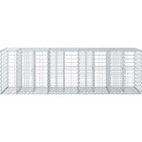  Gabionski uzdignuti krevet Srebrno 180 x 60 x 55 cm - 180 x 60 x 55 cm | shoptok.hr