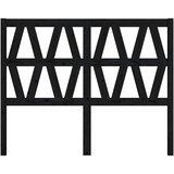  Uzglavlje za krevet crno 126 x 4 x 100 cm od masivne borovine | shoptok.hr