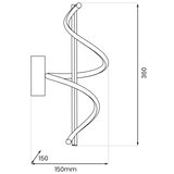  LED zidno svetlo TWIST LED/12W/230V crno | Eponuda.com