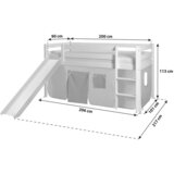 MID.YOU Igralna Postelja Manuel, 90x200, Lila, Tobogan | Shoptok.si