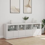  Komoda s LED svjetlima bijela 202x37x67 cm | shoptok.hr