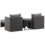 Venture Home Quad vrtni lounge set, crni Slike