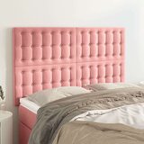  Posteljno vzglavje 4 kosa roza 72x5x78/88 cm žamet, (20953696) | Shoptok.si
