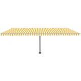 vidaXL Automatska tenda sa senzorom LED 600 x 300 cm žuto-bijela | shoptok.hr