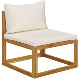  3057656 6 Piece Garden Lounge Set with Cushion Cream Solid Acacia Wood (311853+311857+311859) | shoptok.hr