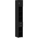 Ormarić za pohranu 2 pcs Crni hrast 30 x 42,5 x 225 cm | shoptok.hr